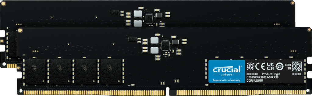 Crucial RAM Desktop 32GB 16x2 DDR5 4800MHz CL40 Memory Crucial RAM Desktop 32GB 16x2 DDR5 4800MHz CL40 Memory
